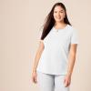 image:imageAmazon Essentials Womens RegularFit ShortSleeve TShirt Crewneck and VNeck Options MultipacksBlue Tie DyeWhite