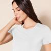 image:imageAmazon Essentials Womens RegularFit ShortSleeve TShirt Crewneck and VNeck Options MultipacksBlue Tie DyeWhite