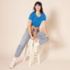 image:imageAmazon Essentials Womens RegularFit ShortSleeve TShirt Crewneck and VNeck Options MultipacksBlueCoral Orange