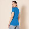 image:imageAmazon Essentials Womens RegularFit ShortSleeve TShirt Crewneck and VNeck Options MultipacksBlueCoral Orange