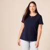 image:imageAmazon Essentials Womens RegularFit ShortSleeve TShirt Crewneck and VNeck Options MultipacksBurgundyNavy