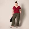 image:imageAmazon Essentials Womens RegularFit ShortSleeve TShirt Crewneck and VNeck Options MultipacksBurgundyPink