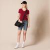 image:imageAmazon Essentials Womens RegularFit ShortSleeve TShirt Crewneck and VNeck Options MultipacksBurgundyPink