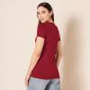 image:imageAmazon Essentials Womens RegularFit ShortSleeve TShirt Crewneck and VNeck Options MultipacksBurgundyPink