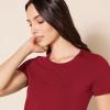 image:imageAmazon Essentials Womens RegularFit ShortSleeve TShirt Crewneck and VNeck Options MultipacksBurgundyPink