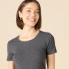 image:imageAmazon Essentials Womens RegularFit ShortSleeve TShirt Crewneck and VNeck Options MultipacksCharcoal Heather