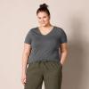 image:imageAmazon Essentials Womens RegularFit ShortSleeve TShirt Crewneck and VNeck Options MultipacksCharcoal HeatherLight Grey Heather