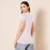 image:imageAmazon Essentials Womens RegularFit ShortSleeve TShirt Crewneck and VNeck Options MultipacksCharcoal HeatherLight Purple