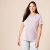 image:imageAmazon Essentials Womens RegularFit ShortSleeve TShirt Crewneck and VNeck Options MultipacksCharcoal HeatherLight Purple