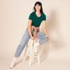 image:imageAmazon Essentials Womens RegularFit ShortSleeve TShirt Crewneck and VNeck Options MultipacksDark GreenLilac Animal Print
