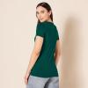 image:imageAmazon Essentials Womens RegularFit ShortSleeve TShirt Crewneck and VNeck Options MultipacksDark GreenLilac Animal Print