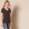image:imageAmazon Essentials Womens RegularFit ShortSleeve TShirt Crewneck and VNeck Options MultipacksEspressoWhite