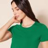 image:imageAmazon Essentials Womens RegularFit ShortSleeve TShirt Crewneck and VNeck Options MultipacksGreenLight Pink