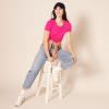 image:imageAmazon Essentials Womens RegularFit ShortSleeve TShirt Crewneck and VNeck Options MultipacksHot PinkWhite