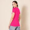 image:imageAmazon Essentials Womens RegularFit ShortSleeve TShirt Crewneck and VNeck Options MultipacksHot PinkWhite