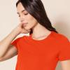 image:imageAmazon Essentials Womens RegularFit ShortSleeve TShirt Crewneck and VNeck Options MultipacksLavenderTomato Red