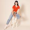 image:imageAmazon Essentials Womens RegularFit ShortSleeve TShirt Crewneck and VNeck Options MultipacksLavenderTomato Red