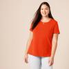 image:imageAmazon Essentials Womens RegularFit ShortSleeve TShirt Crewneck and VNeck Options MultipacksLavenderTomato Red