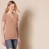 image:imageAmazon Essentials Womens RegularFit ShortSleeve TShirt Crewneck and VNeck Options MultipacksLight BrownWhite