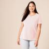 image:imageAmazon Essentials Womens RegularFit ShortSleeve TShirt Crewneck and VNeck Options MultipacksLight Grey HeatherLight Pink