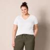 image:imageAmazon Essentials Womens RegularFit ShortSleeve TShirt Crewneck and VNeck Options MultipacksLight Grey HeatherWhite