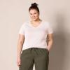 image:imageAmazon Essentials Womens RegularFit ShortSleeve TShirt Crewneck and VNeck Options MultipacksLight PinkLight Grey Heather