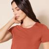 image:imageAmazon Essentials Womens RegularFit ShortSleeve TShirt Crewneck and VNeck Options MultipacksLight PinkTerracotta