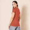 image:imageAmazon Essentials Womens RegularFit ShortSleeve TShirt Crewneck and VNeck Options MultipacksLight PinkTerracotta