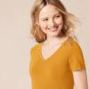 image:imageAmazon Essentials Womens RegularFit ShortSleeve TShirt Crewneck and VNeck Options MultipacksLight YellowGolden Yellow