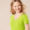 image:imageAmazon Essentials Womens RegularFit ShortSleeve TShirt Crewneck and VNeck Options MultipacksLime GreenWhite