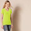 image:imageAmazon Essentials Womens RegularFit ShortSleeve TShirt Crewneck and VNeck Options MultipacksLime GreenWhite