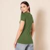 image:imageAmazon Essentials Womens RegularFit ShortSleeve TShirt Crewneck and VNeck Options MultipacksMilitary GreenMint Green