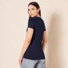 image:imageAmazon Essentials Womens RegularFit ShortSleeve TShirt Crewneck and VNeck Options MultipacksNavyPurple