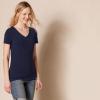 image:imageAmazon Essentials Womens RegularFit ShortSleeve TShirt Crewneck and VNeck Options MultipacksNavyWhite