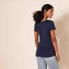 image:imageAmazon Essentials Womens RegularFit ShortSleeve TShirt Crewneck and VNeck Options MultipacksNavyWhite
