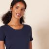 image:imageAmazon Essentials Womens RegularFit ShortSleeve TShirt Crewneck and VNeck Options MultipacksNavyWhite