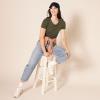 image:imageAmazon Essentials Womens RegularFit ShortSleeve TShirt Crewneck and VNeck Options MultipacksOatmeal HeatherOlive