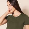 image:imageAmazon Essentials Womens RegularFit ShortSleeve TShirt Crewneck and VNeck Options MultipacksOatmeal HeatherOlive