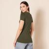 image:imageAmazon Essentials Womens RegularFit ShortSleeve TShirt Crewneck and VNeck Options MultipacksOatmeal HeatherOlive