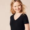 image:imageAmazon Essentials Womens RegularFit ShortSleeve TShirt Crewneck and VNeck Options MultipacksOliveBlack
