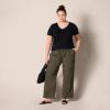image:imageAmazon Essentials Womens RegularFit ShortSleeve TShirt Crewneck and VNeck Options MultipacksOliveBlack