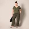 image:imageAmazon Essentials Womens RegularFit ShortSleeve TShirt Crewneck and VNeck Options MultipacksOliveOatmeal Heather