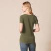 image:imageAmazon Essentials Womens RegularFit ShortSleeve TShirt Crewneck and VNeck Options MultipacksOliveOatmeal Heather