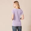 image:imageAmazon Essentials Womens RegularFit ShortSleeve TShirt Crewneck and VNeck Options MultipacksPastel LilacWhite
