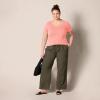 image:imageAmazon Essentials Womens RegularFit ShortSleeve TShirt Crewneck and VNeck Options MultipacksPeachWhite