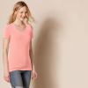 image:imageAmazon Essentials Womens RegularFit ShortSleeve TShirt Crewneck and VNeck Options MultipacksPeachWhite