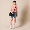 image:imageAmazon Essentials Womens RegularFit ShortSleeve TShirt Crewneck and VNeck Options MultipacksPeachWhite