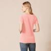 image:imageAmazon Essentials Womens RegularFit ShortSleeve TShirt Crewneck and VNeck Options MultipacksPeachWhite