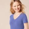 image:imageAmazon Essentials Womens RegularFit ShortSleeve TShirt Crewneck and VNeck Options MultipacksPurple BlueWhite