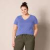 image:imageAmazon Essentials Womens RegularFit ShortSleeve TShirt Crewneck and VNeck Options MultipacksPurple BlueWhite